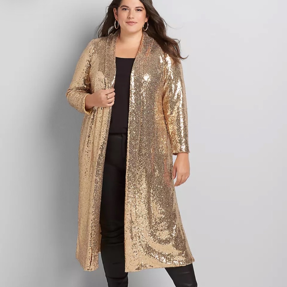 Layne Bryant gold sequence duster